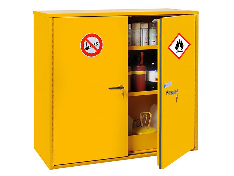 Armoire de sécurité coupe-feu - avec fermeture automatique - rétention 82 l_0