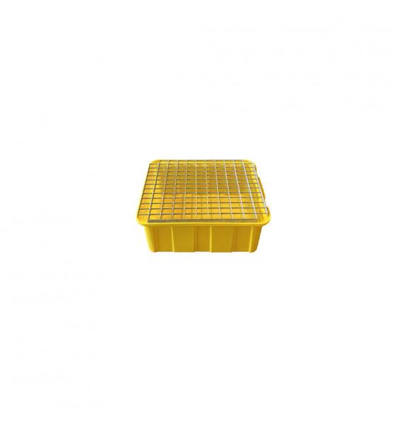 Bac de rétention pour bidons 80L - caillebotis inclus - polyéthylène haute densité - fabrication française_0