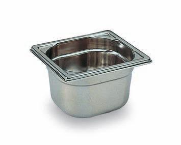 BAC GASTRO INOX GN 1/6 H.65 MM PLEIN SANS ANSES