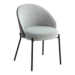 Bistromania Chaise de salle à manger CANELAS - tissu gris clair - 1001185_0