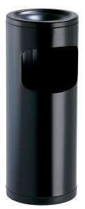 Cendrier/corbeille 12.5L - modèle Cendeo noir - acier poudré anti-UV avec tête amovible_0