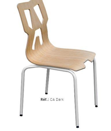 Chaise de restaurant Dark - assise standard - hauteur 90 cm - largeur 43 cm - poids 6,5 kg_0