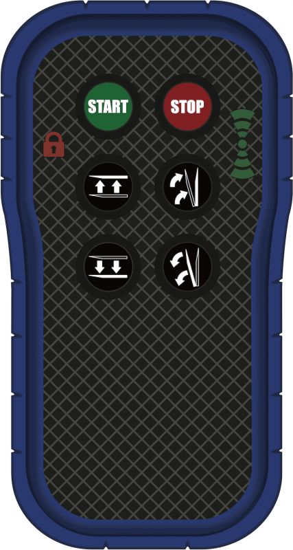 Falcon - télécommande radio industrielle pour hayons élévateurs - Tarso - 2 piles AA de 1,5V - multifréquence 868Mhz - IP67 IK10_0