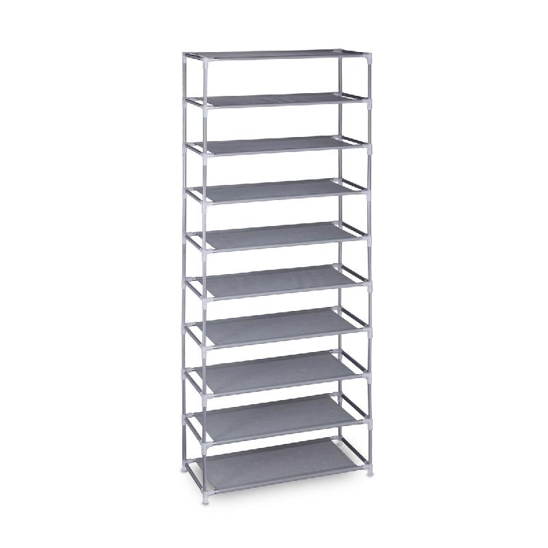 Helloshop26 - Étagère à chaussures extensible 150 x 62 x 28 cm 10 niveaux design épuré entrée en toile beige 13_0007898 - beige 3000243868242_0