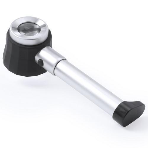 Loupe publicitaire Nouk 10x - Métallique avec 3 LEDs et règle de mesure_0