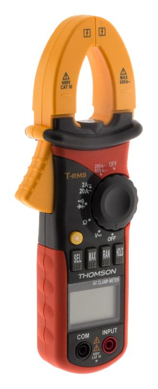 Pince ampèremétrique autocalibrée - 6 fonctions CAT III 600V avec écran LCD rétroéclairé - Thomson_0