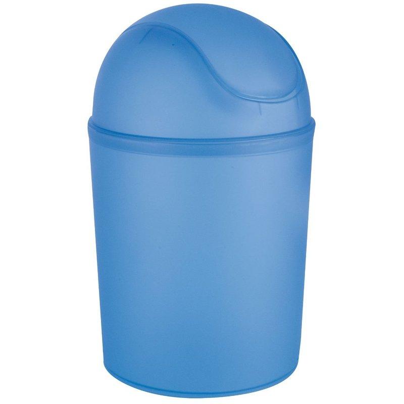 Poubelle étroite Pour Salle De Bain Avec Couvercle Basculant - Design Moderne Et Gain De Place - 6L - Bleu Ciel