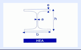 Poutrelle HEA en métal - Dimensions et poids théoriques en Kg/m_0