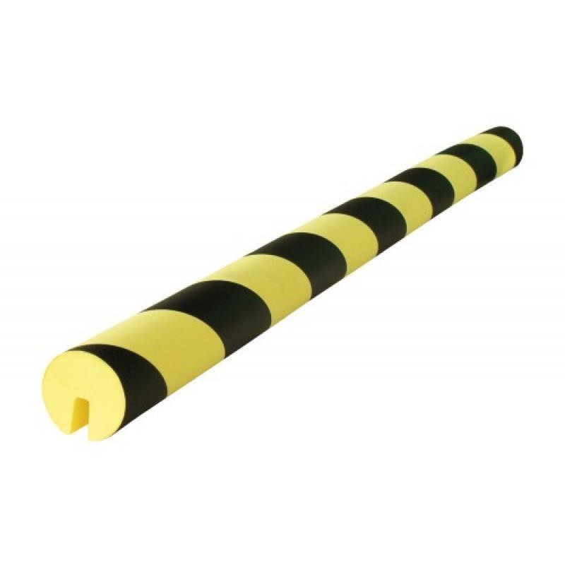 Protection d'arêtes en mousse, coloris jaune/noir, longueur 73 cm, diamètre 40 mm._0