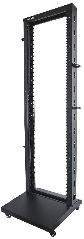 Rack de serveur à cadre ouvert 19 pouces - hauteur 42U - 2 montants - flatpack - noir - Bravour®_0