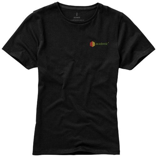 T-shirt manches courtes pour femme Nanaimo 38012993 - Col côte en tricot plat - 100% coton peigné Ringspun_0