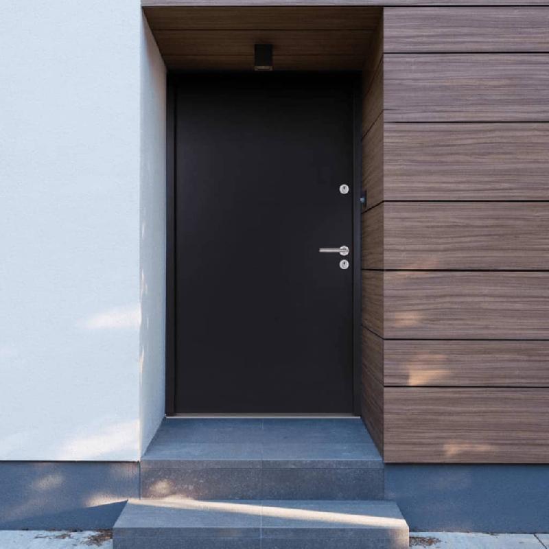 Vidaxl porte d'entrée anthracite 100x200 cm aluminium 3190562_0