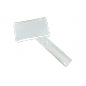 71 237 195 - Loupe rectangulaire cristal avec double foyer - Optico-Paris SAS - Dimensions : 90 x 50 mm_0