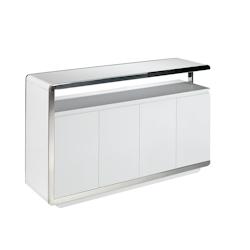 AC ANGEL CERDA Angel Cerdá Buffet en bois blanc et acier chromé 3055C 140 x 40 x 85 - blanc Bois manufacturé 8435631003328_0