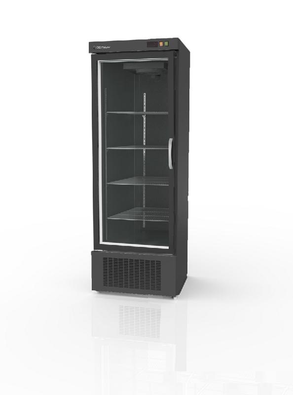 Armoire à Boissons Pro 240L - Porte Vitrée - Noire - Réfrigération Ventilée - LED - Pour Bar, Restaurant
