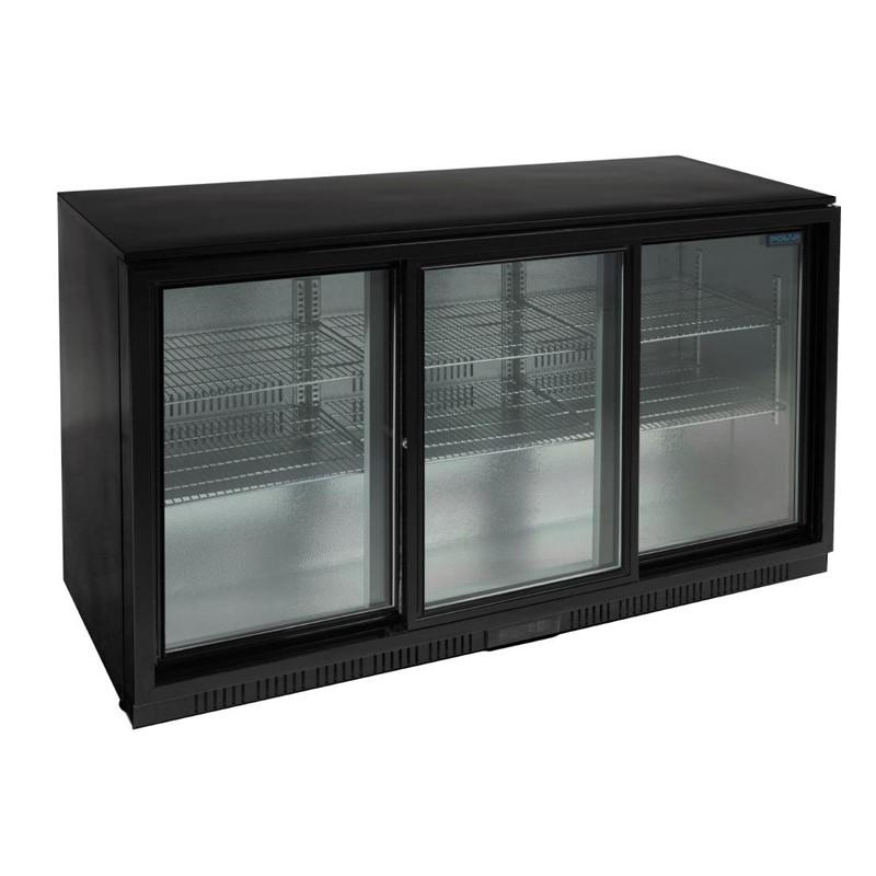 Arrière-bar trois portes coulissantes série g noir 320l - GL013_0