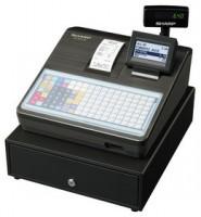 Caisse enregistreuse alphanumérique Sharp XE-A217 - noire, clavier plat étanche, gestion de tables et imprimante thermique_0