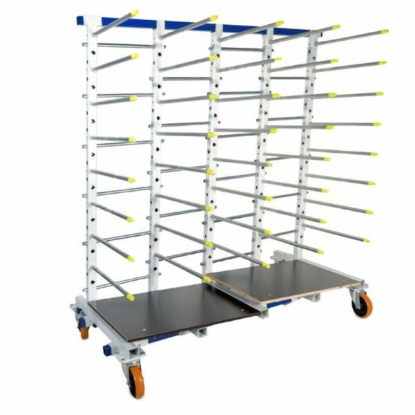 Chariot à étagères MASTERFLEX - Idéal pour la manipulation de pièces de meubles individuelles avec conversion rapide_0