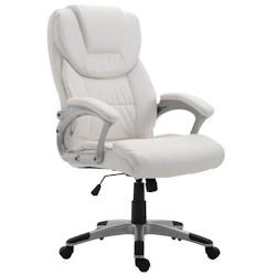 CLP Fauteuil de bureau XL Texas V2 Similicuir Blanc - blanc polyester 192105602_0