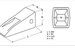 Dent de godet abrasion  9n4352_0