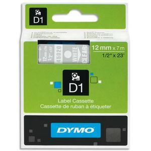 Dymo ruban d1 poly 12mmx7m blanc/transparent bb1 s0720600_0