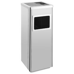 Helloshop26 - Poubelle à cendrier d'hôtel 36 L acier inoxydable Argent 02_0043853 - 3000219875946_0