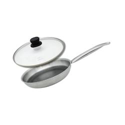 Poêle de 24 cm avec couvercle Elo Relief Solution sans PFAS - Acier inoxydable 18/10 3176239935004_0