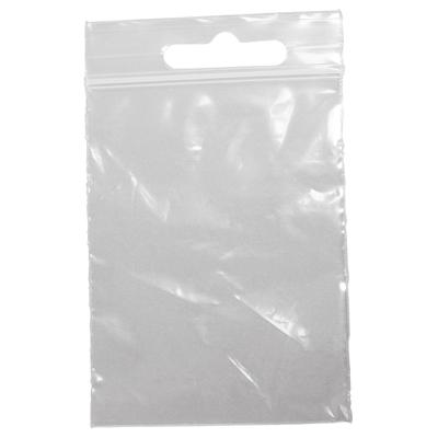 Sacs Polyferm trou européen transparents 4 x 6 cm - Polyéthylène basse densité - Fermeture ZIP à pression_0