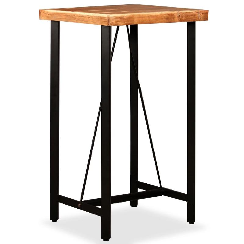 TABLE HAUTE MANGE DEBOUT BAR BISTROT BOIS MASSIF DE SESHAM 107 CM 0902092_0