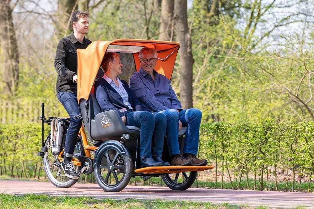 Vélo taxi électrique VAN RAAM modèle CHAT - transport de 1 à 2 personnes_0