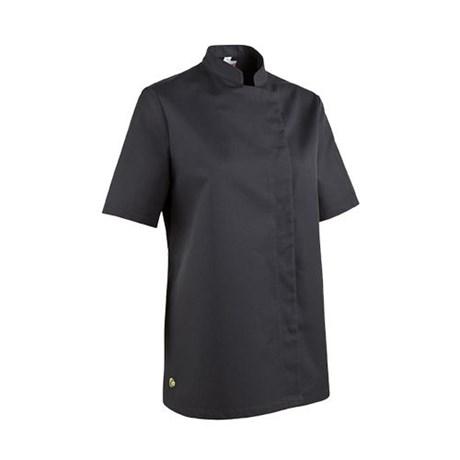 VESTE DE CUISINE MANCHES COURTES FEMME BAMA NOIR T.XL