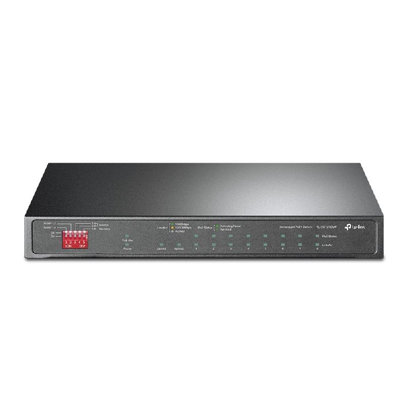 TP-LINK TL-SG1210MP - Commutateur réseau non-géré Gigabit Ethernet 10/100/1000 - 9 ports RJ-45, 1 port Combo SFP, PoE, 123W_0