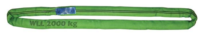 Élingue ronde DIN EN 1492-2 - 4m verte - capacité 2000 kg - PROMAT - Polyester - Double enveloppe_0