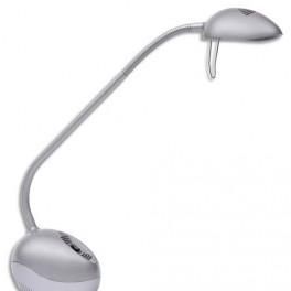 ALBA LAMPE HALOX GRIS EN MÉTAL ET PLASTIQUE ABS BICOLORE DIM. : BASE 10 X 16 CM HAUTEUR 54 CM.