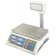 Balance commerciale poids prix Helmac - 5,1 kg - double échelons avec colonne, connectable imprimante, 105 PLU's_0