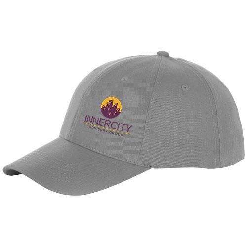 Casquette 6 panneaux Bryson - œillets brodés - fermeture velcro en tissu - coton 275-280 g/m²_0