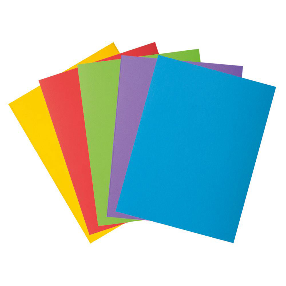 CHEMISES 2 RABATS EXACOMPTA ROCK'S 250 - CARTE 210G - 24 X 32 CM - COLORIS ASSORTIS - PAQUET DE 50