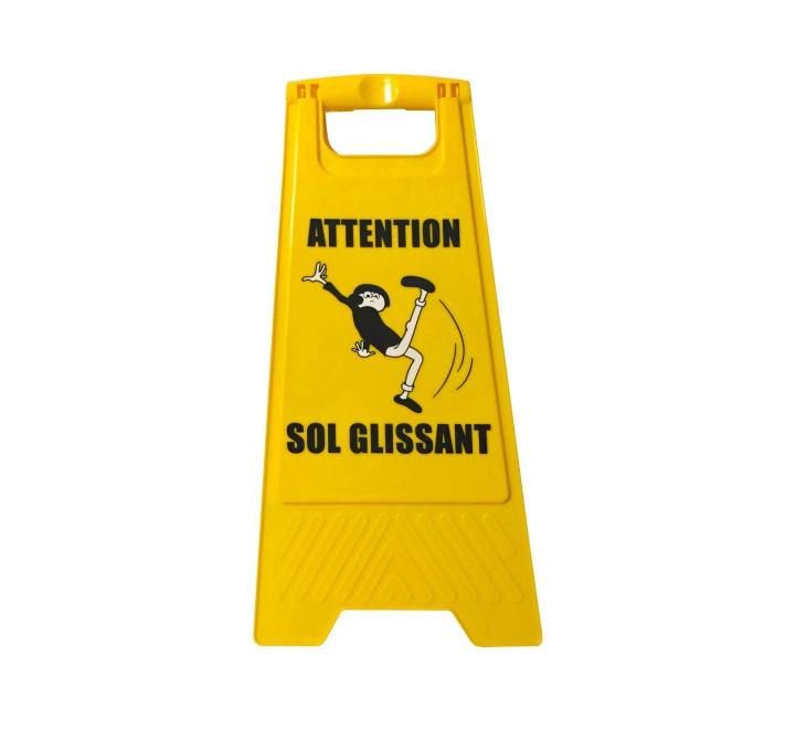Chevalet de signalisation en plastique - Dimensions 60cm x 30,5cm - Yellow_0