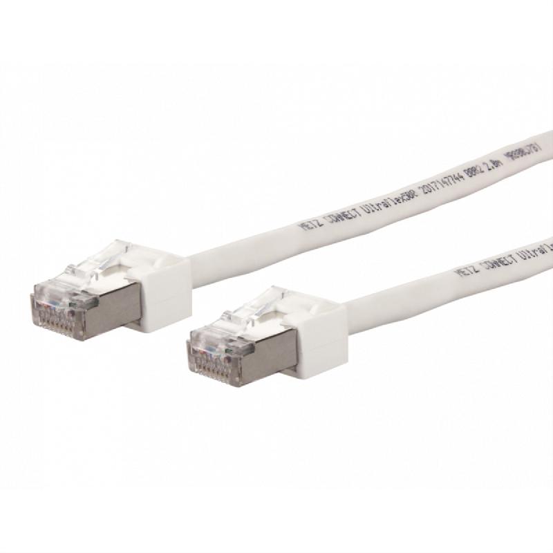 Cordon BTR Cat.6 (Classe E) S/FTP, Ultraflex500 VoIP AWG 26, LSOH, blanc, 1 m_0
