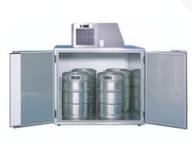 Frigo fût de stockage pour 4 kegs - Tôle d'acier galvanisée avec aluminium-zinc - Isolation 56 mm_0