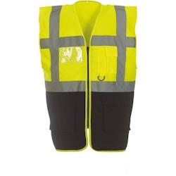 Gilet multifonction haute visibilité  jaune|noir T.3XL Yoko - XXXL polyester 6933883202237_0