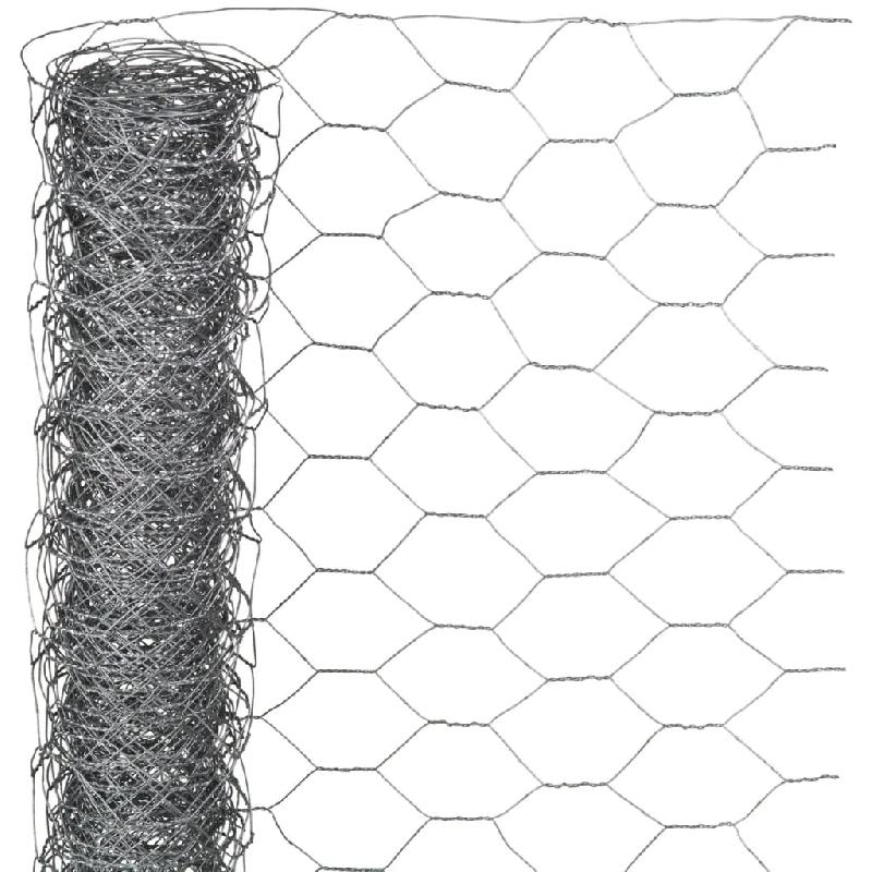 Nature grillage métallique hexagonal 1 x 10 m 40 mm acier galvanisé 419771_0