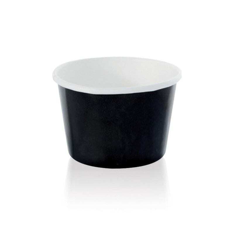 Nvase Ecolomique - 50 Pcs - Pot à sauce en carton 130 ml Diam : 8 cm 8x6,8x4,4 cm - ECO210POC151N - noir en carton NVS210POC151N_0