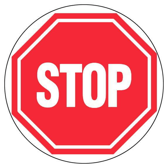 Panneau d’interdiction rond 300mm ''stop'' - NOVAP - 4060712 - 535464_0