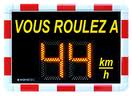 Panneaux radar pédagogique - caisson en aluminium - afficheur bicolore - analyse des données et suspension au-dessus d'une vitesse donnée_0