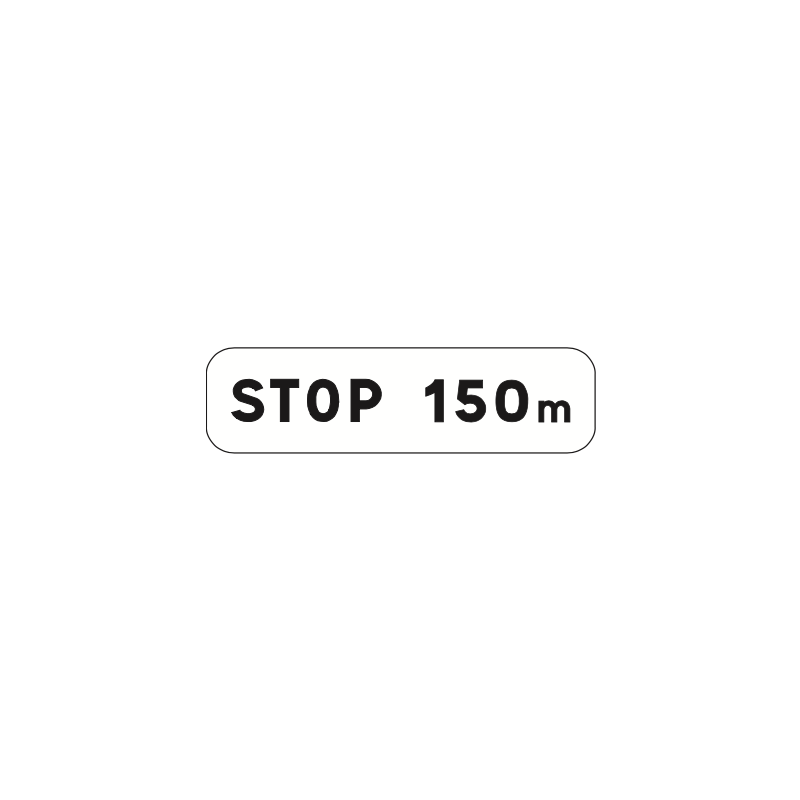 Panonceau distance M5b - personnalisable et visible jour et nuit avec film classe 1 ou 2_0