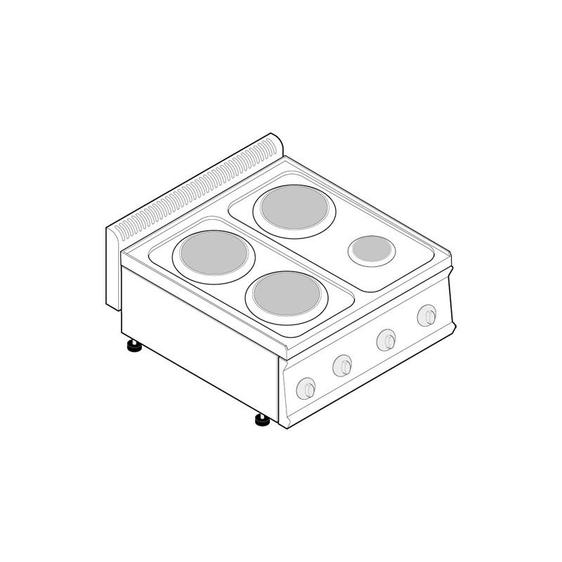 Plaque de cuisson pro électrique à