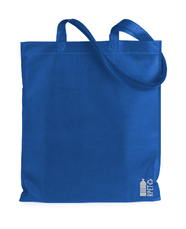 Tote bag en RPET non tissé - anses longues - 70 g/m² - labélisé RPET - couleur bleu_0