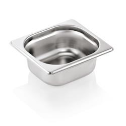 Bac GN 1/6 inox - 1 litre - h 65 mm - WAS Germany - acier 9016 065_0