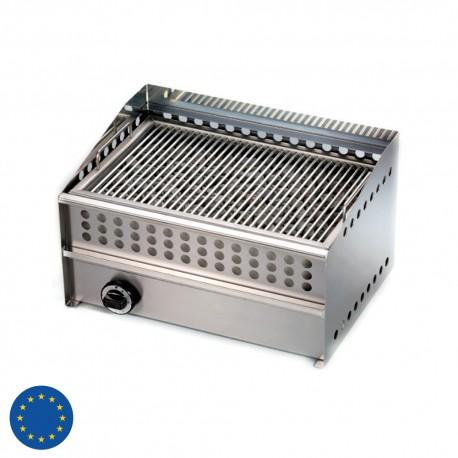 Grill professionnel gaz pierre de lave Sofraca - cuisson viandes, poissons, spécialités grillées - grille 530x350mm_0
